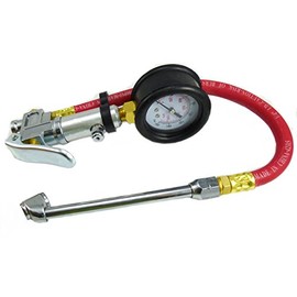 Dynamic Power Dual Foot Chuck Inflator Calibrated - 140 PSI. 100-100kpa in 20kpa. 1-10 bar in 0.2 bar gauge. D-TG-4