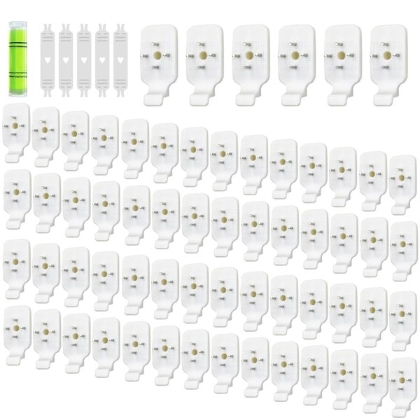 WYAN 50 pieces traceless wall hooks, non-marking nails, picture hooks,