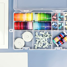 DIFIT Plastic Organizer Box with Dividers - Bead Storage & Small Parts Organizer (2pcs, 34gird)