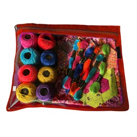 Yazzii Travel Pouch - Portable and Multifuctional for Sewing Accessories, Crafting, Beading, & More - Red