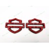 Custom 2Pcs Set Gloss Red Black Double Layer Harley CVO