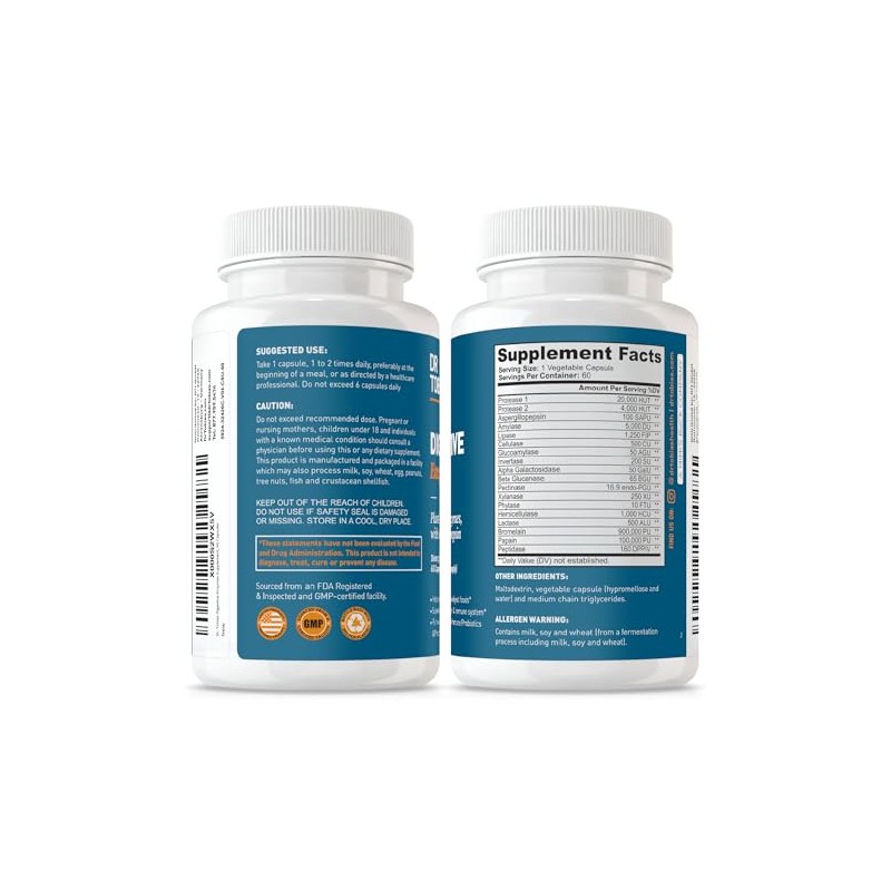Dr. Tobias Super Digestive Enzymes, Plant-Based, Non-GMO by Dr. Tobias