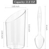 100 Pack Mini Dessert Cups with Spoons - 2.2 oz