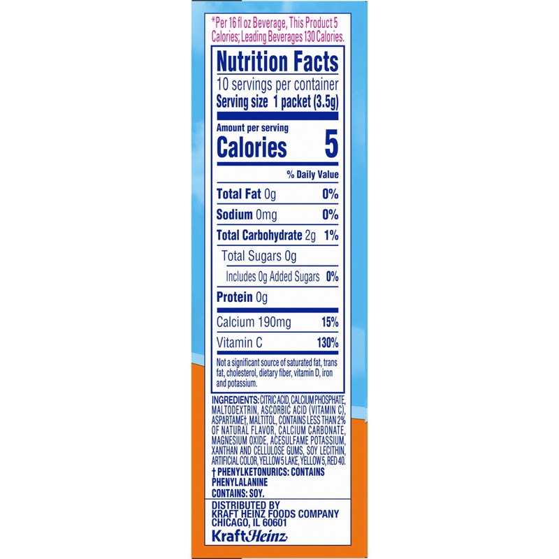 Crystal Light On The Go Sunrise Classic Orange Drink Mix,