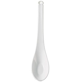 Wada Corporation Enameled Kitchen Chinese Astragalus Spoon, Large, 7.2 inches (182 mm), White