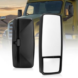 YITAMOTOR Right Passenger Side Mirror Door Mirror Compatible With 2008-2023 ISUZU NPR NPR-HD NQR NRR Chevy GMC W3500 W4500 W5500 Truck 4HK1 4JJ1 Manual Control Rear Vide Side Mirror Black