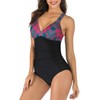 HAIVIDO V Neck One Piece Swimsuits with Ruching Bathing Suits