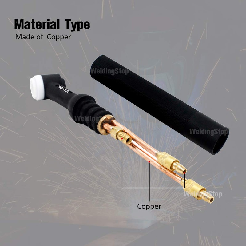 PLAXCON Flexible Torch Body WP-20F TIG Welding Torch Head Water-Cooled