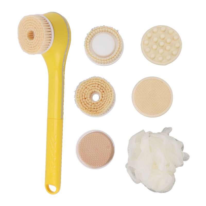 Electric Bath Brush Exfoliating Multifunctional with 6 Attachments Auto Rotation