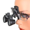 EUSTOMA Clip-on Magnifier Mini Binocular Magnifier for Glasses/Goggles Lightweight Plastic