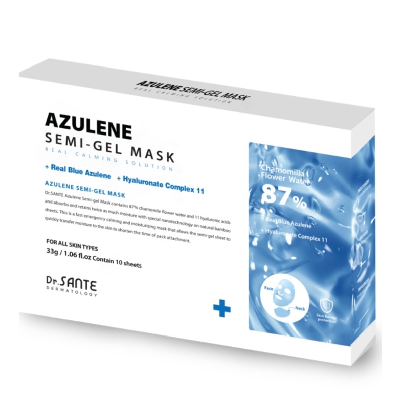 Sante Azulene Semigel Mask Pack 33g 1 box (10 sheets)