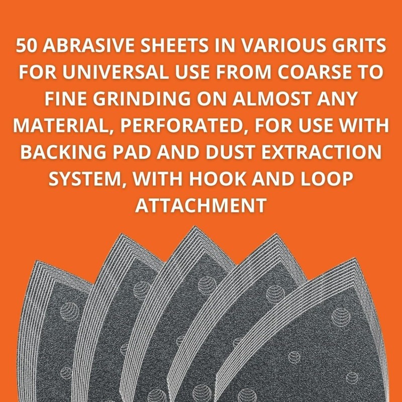 FEIN 2022305 63717109035 Triangle Perforated Sanding Sheet Set, Multi-Colour