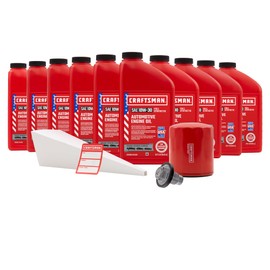 CRAFTSMAN Oil Change Kit compatible with Dodge Viper 8.0L 2000-2002 10W-30 Full Synthetic - In The Kit: 10 Quarts of Oil, 1 Filter, 1 Drain Plug, 1 Oil Change Sticker (CMXOKLT400356)