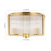 SAFAVIEH Lighting Collection Jetra Brass Flush Mount (LED Bulbs Included)
