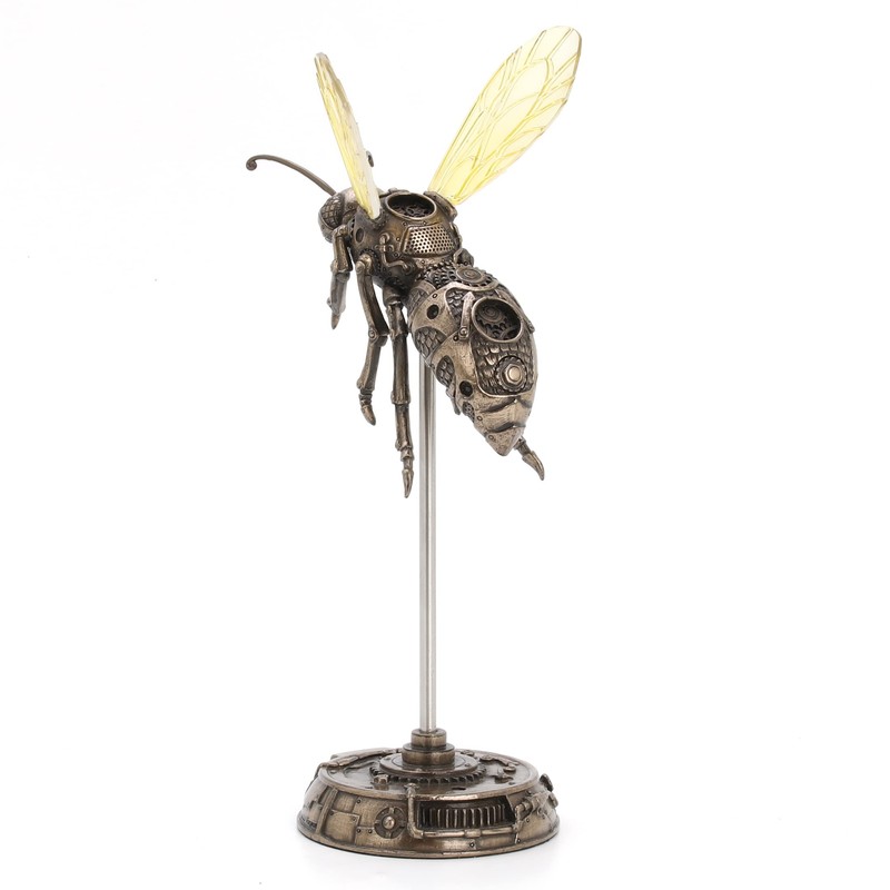 Veronese Design 10 5/8" Steampunk Hornet On Display Stand Resin