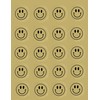 Hubco Smiley Face Gold Foil Stickers (3 Pages of 20