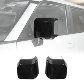 Door Rear View Mirror Cover Fit for Toyota Land Cruiser Prado 250/Lex@us GX 2024 2025, ABS Exterior Side View Mirror Cover Auto Door Rearview Mirror Protective Trim Cap, 2PCS(Bright Black)