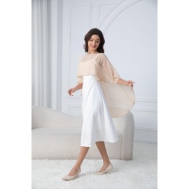 Women's Soft Chiffon Shawl Wraps Shrug for Evening Dress Wedding Cape Cover Up 1920s Shawl