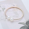 TseanYi Rhinestone Pearl Bangle Bracelet Gold Tennis Bracelets White Pearl