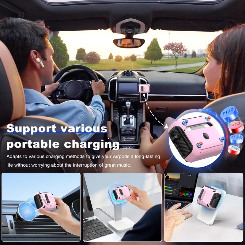 RFUNGUANGO for AirPods Pro1/2 Case 2024 Latest Multi Functional Earphone