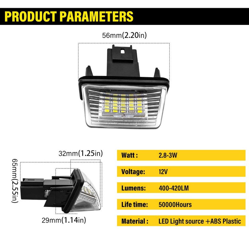 Safego LED Number Plate Light