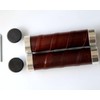 Bike Handle Grips Leather Double Lock 130/130mm On Fit 22.2mm
