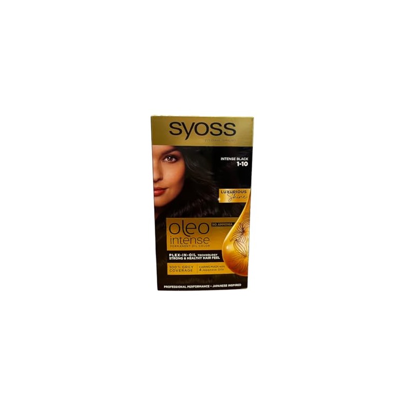 Syoss Oléo Suprême Permanent Hair Colour - Intense Black 1-10