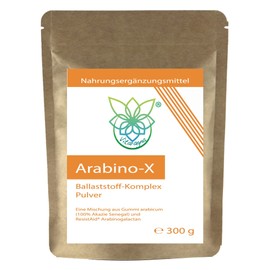 VITARAGNA Arabino-X Fibre Complex as Powder of ResistAid Arabinogalactan, Guar Gum and Gum Arabic (100% Acacia Senegal) - for Intestinal Flora and Intestinal Bacteria, 300 g, Low FODMAP