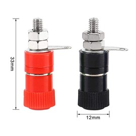 Banana Socket, 4 mm Banana Socket, Pack of 20, Binding Post Terminal, Speaker Amplifier Connector, Banana Plug Socket Jack Connectors