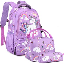 Meisohua Girls School Bag for Girls Backpacks for Kids Unicorn Backpack for Girls School Supplies Set School Backpacks for Girls Unicorn Gifts for Girls