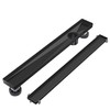 EXF Offset Linear Shower Drain 36 Inch Matte Black with