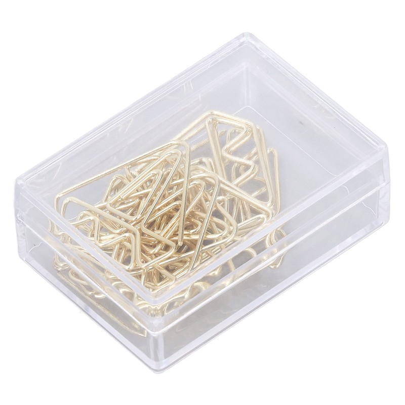 100pcs Metallic Paper Clips Golden Electroplating Process Anti Rust Paper