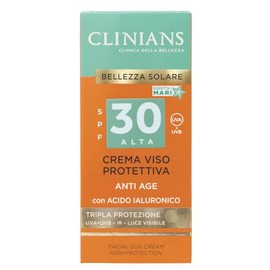 CLINIANS Anti-Age Face Sun Cream SPF30 with Multifunctional Anti-Age Peptide and Vitamin E, 75 ml