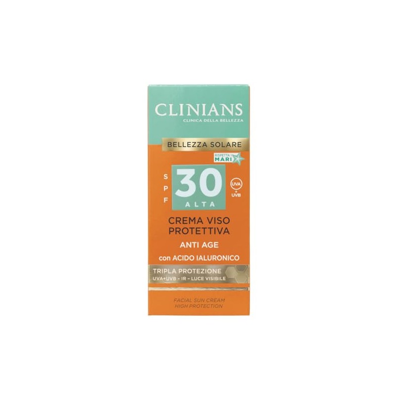 CLINIANS Anti-Age Face Sun Cream SPF30 with Multifunctional Anti-Age Peptide