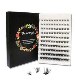 110 Stück einzelne Cluster Wimpern, D Curl gemischt 8-16mm Länge, DIY Wimpernverlängerungen, wiederverwendbare natürliche weiche flauschige Wispy falsche Wimpern,Frauen Anfängerin persönliches Make-up