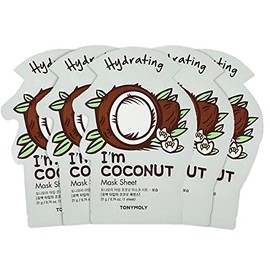TONYMOLY - Mascarilla Facial Hidratante De Coco Im Real 5 pzas.