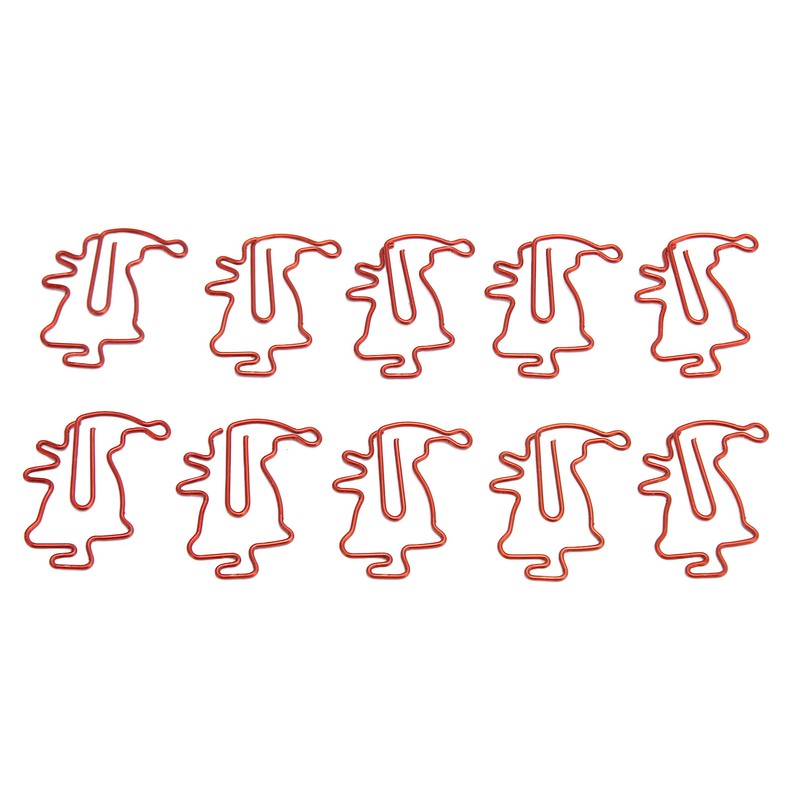 100pcs Santa Paper Clips Slip Resistance Cartoon Cute Lightweight Paperclips