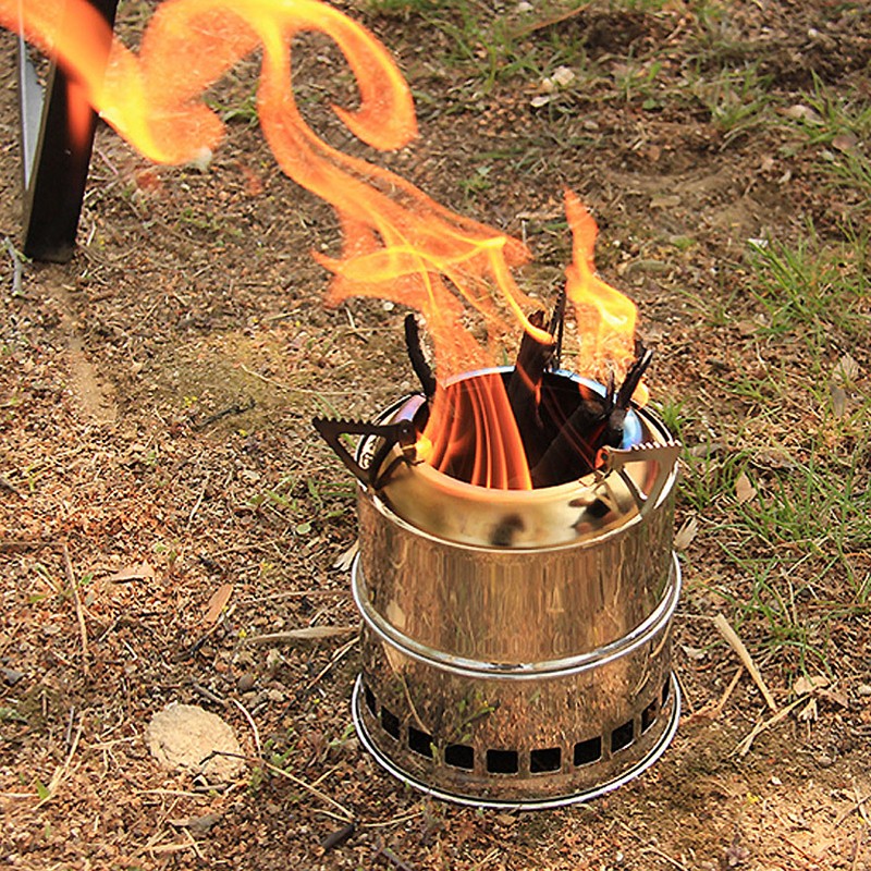 Mini Alcohol Stove for Camping Hiking Stainless Steel Campfire Stove