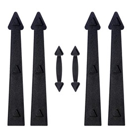 SKYSEN skysen Magnetic Garage Door Decorative Faux Hinges Handles Accents Hardware Kit Black(cxckls)