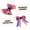Healeved 8pcs Patriotic Bow Snap Hair Clips Red White Blue