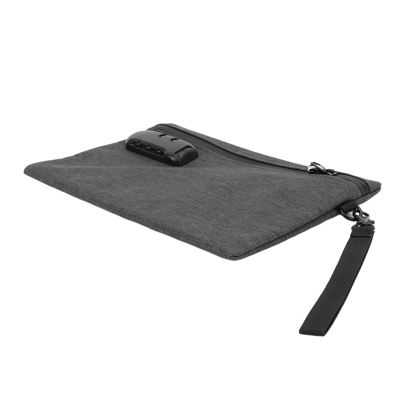 Activated Carbon Smell Proof Bag with Combination Lock Gray Smell