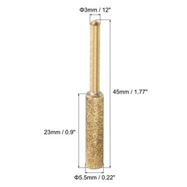 PATIKIL 7/32 Inch Diamond Chainsaw Sharpener, 6 Pack Titanium Plating Sharpening Stone Polishing Grinding File Tool, Golden