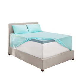 Hearth & Harbor Extra Deep Pocket Queen Sheets - 4 Piece Hotel Luxury Queen Sheet Set Fits Up to 24" Mattress - Ultra Soft Luxury Queen Bed Sheet Set - Soft & Breathable, Queen, Light Blue Aqua