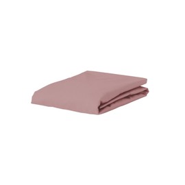 ESSENZA Fitted Sheet The Perfect Organic Jersey Wood Rose, 90-100 x 200-220 cm, 95% Organic Cotton Percale (GOTS), 5% Elastane, Plain