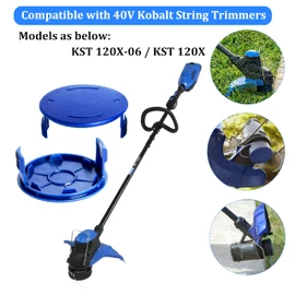 Weed Eater Spool Cap Cover Compatible with Kobalt 120X and 120X-06 40V String Trimmer, Replacement Trimmer Line Cap for Kobalt 40-Volt Cordless Weed Wacker,Blue,2 Pack