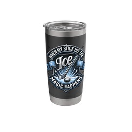 Funny Ice Hockey Themed Sport Athlete Athletic Men Gift Mug Stainless Steel Insulated Tumbler