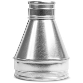 Repa Market 8" to 4" Inch Galvanized Steel Duct Reducer/Increaser – Round Vent Pipe Adapter HVAC & Dryer Vent Systems – Metal Coupling Connector for Exhaust Fans Bathroom Ventilation Kitchen Hoods