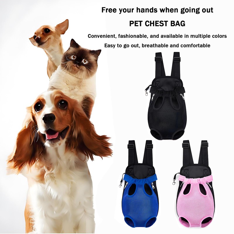 Pet Carrier Backpack,Adjustable Neck Circumference and Front Carriers,Widened Shoulder Strap,Adapt