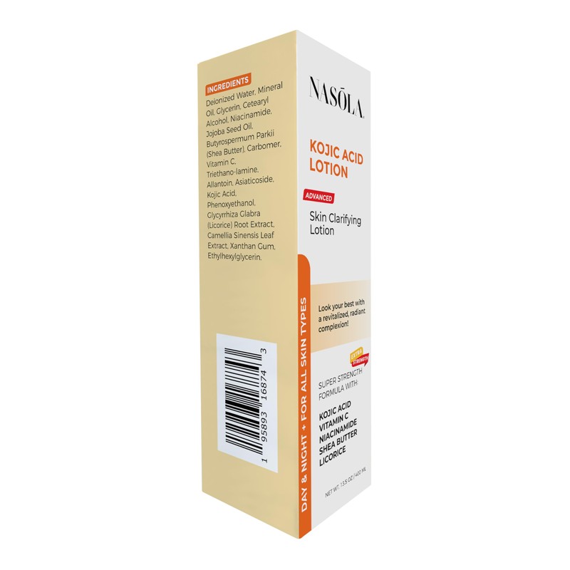 Nasola Kojic Acid Lotion Natural Skin Clarifying for Face &