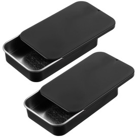 Xinjoduz 2 PCS Mini Travel Dental Floss Portable Case, Small Picks Dispenser, Tooth Pick Holder for Purse, Convenient Refillable Glide Storage Adult Floss in Box for Travel Dates Dinners Hotels(Black)